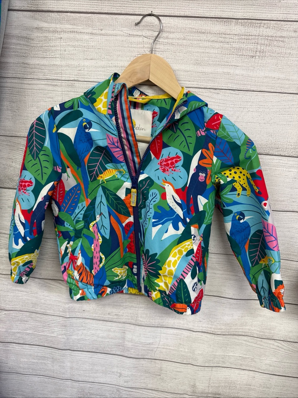 Mini Boden Rainforest Windbreaker Jacket Youth 5/6